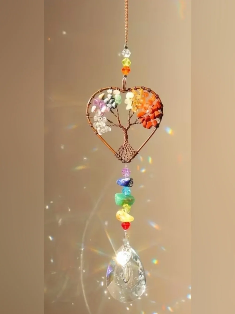 Heart NIP Tree of Life Suncatchers - Various Colors - Picture 1 of 9
